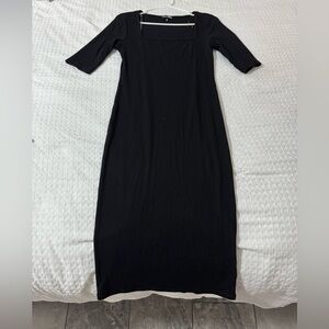 Black midi dress